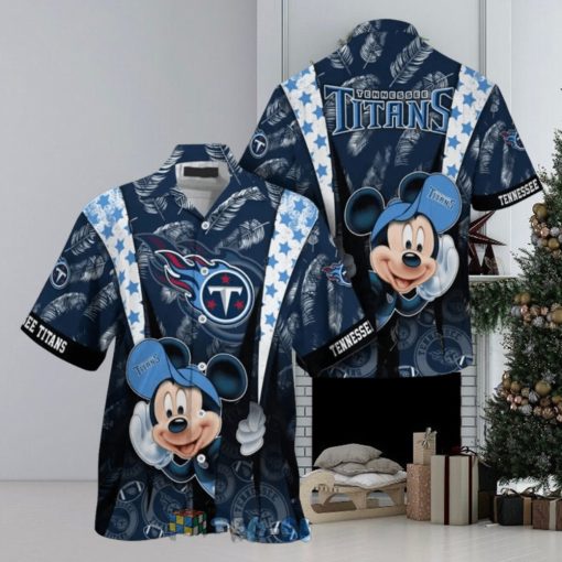 Mickey Mouse NFL Tennessee Titans Hat Tropical Hawaiian Shirt