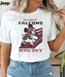 Mickey Mouse Nfl Atlanta Falcons Football Player Who Dey Slogan Shirt