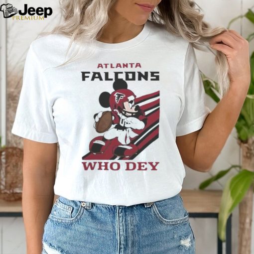 Mickey Mouse Nfl Atlanta Falcons Football Player Who Dey Slogan Shirt