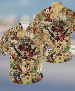 Mickey Mouse Pirate Treasure Map Hawaiian Shirt