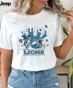 Mickey Mouse Player Detroit Lions Football Helmet Logo Character Shirt