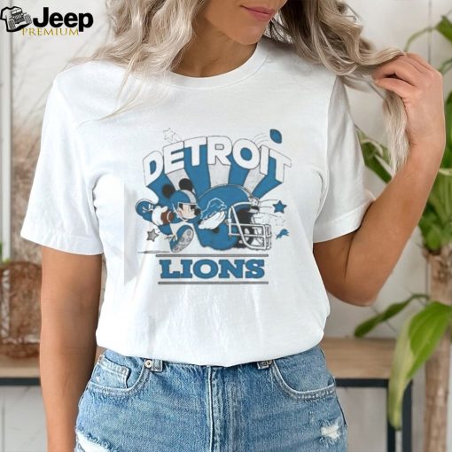 Mickey Mouse Player Detroit Lions Football Helmet Logo Character Shirt