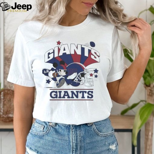 Mickey Mouse Player New York Giants Football Helmet Logo Character Shirt