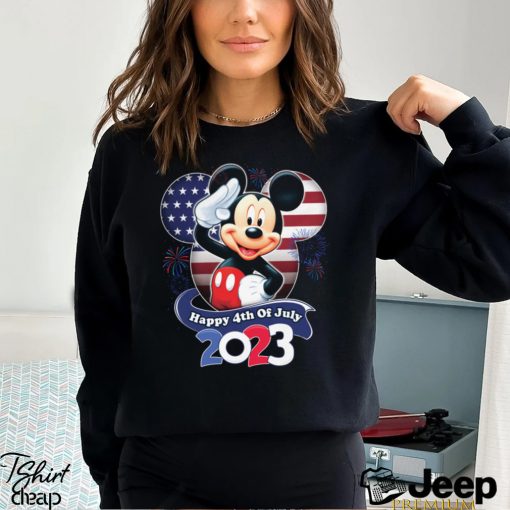 Mickey Mouse Red Blue Fireworks Happy 4th Of July 2023 Tshirts