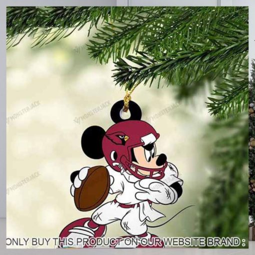 Mickey Mouse X Arizona Cardinals 2023 Chirstmas Ornament