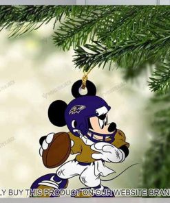 Mickey Mouse X Baltimore Ravens 2023 Christmas Ornament