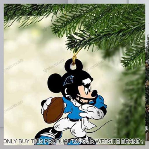 Mickey Mouse X Carolina Panthers 2023 Christmas Ornament