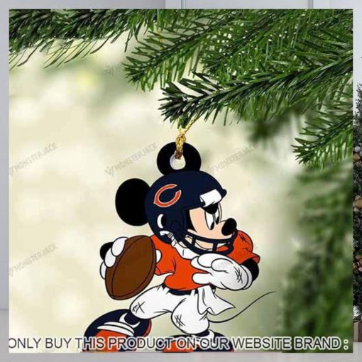 Mickey Mouse X Chicago Bears 2023 Christmas Ornament