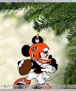 Mickey Mouse X Cincinnati Bengals 2023 Christmas Ornament