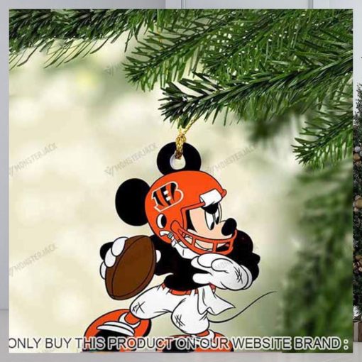 Mickey Mouse X Cincinnati Bengals 2023 Christmas Ornament