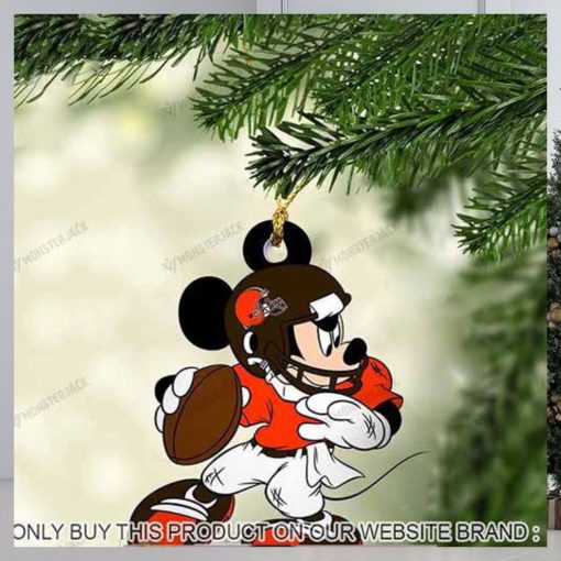 Mickey Mouse X Cleveland Browns 2023 Christmas Ornament