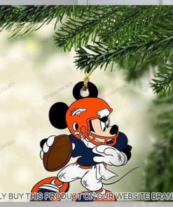 Mickey Mouse X Denver Broncos 2023 Christmas Ornament