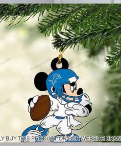 Mickey Mouse X Detroit Lions 2023 Christmas Ornament