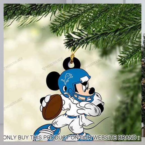 Mickey Mouse X Detroit Lions 2023 Christmas Ornament