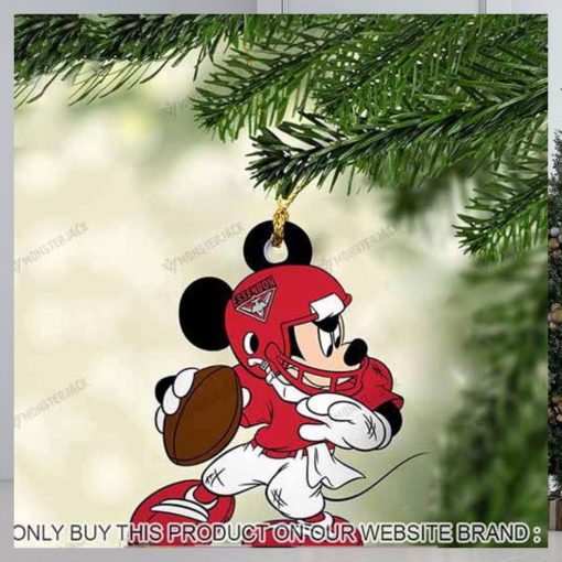 Mickey Mouse X Essendon Football Club 2023 Christmas Ornament