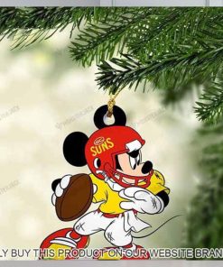 Mickey Mouse X Gold Coast Suns 2023 Christmas Ornament