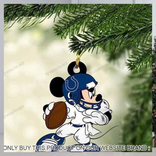 Mickey Mouse X Indianapolis Colts 2023 Christmas Ornament