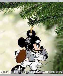 Mickey Mouse X Las Vegas Raiders 2023 Christmas Ornament