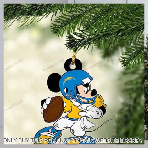 Mickey Mouse X Los Angeles Chargers 2023 Christmas Ornament