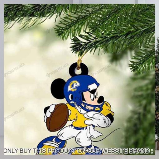 Mickey Mouse X Los Angeles Rams 2023 Christmas Ornament