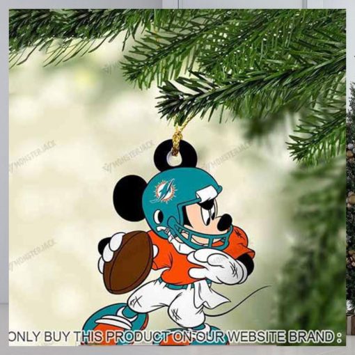 Mickey Mouse X Miami Dolphins 2023 Christmas Ornament