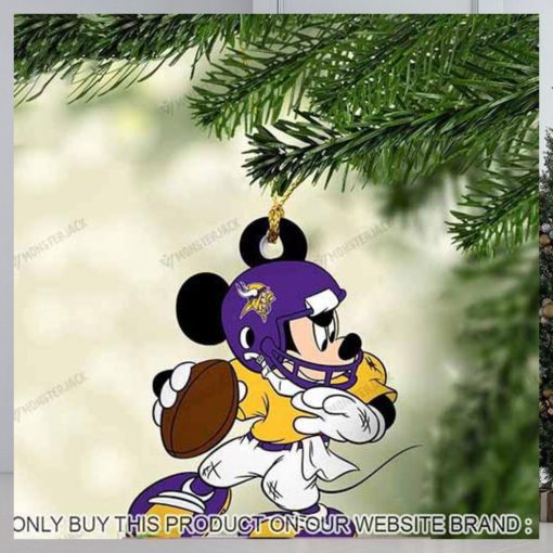 Mickey Mouse X Minnesota Vikings 2023 Christmas Ornament