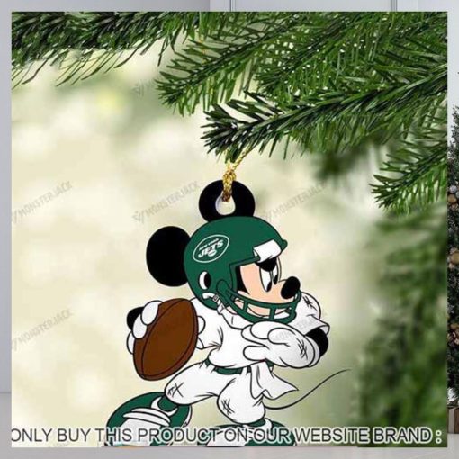 Mickey Mouse X New York Jets 2023 Christmas Ornament