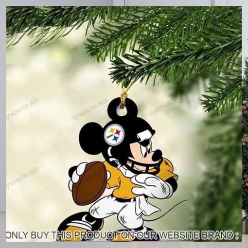 Mickey Mouse X Pittsburgh Steelers 2023 Christmas Ornament