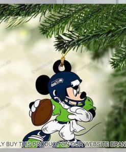 Mickey Mouse X Seattle Seahawks 2023 Christmas Ornament