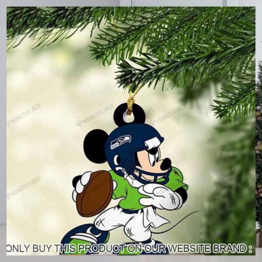 Mickey Mouse X Seattle Seahawks 2023 Christmas Ornament