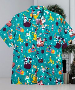 Mickey Mouse and Friends Play in the Park Woven Hawaii Shirt for Adults