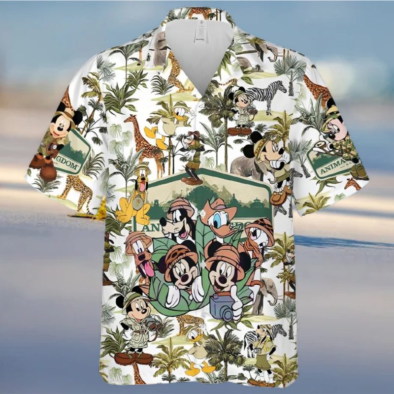 Mickey Mouse and Friends Safari Hawaiian Shirt, Disney Animal Kingdom Hawaiian Shirt