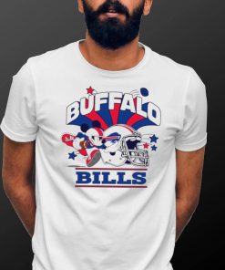 Mickey Mouse player NFL Buffalo Bills football helmet logo character funny shirt