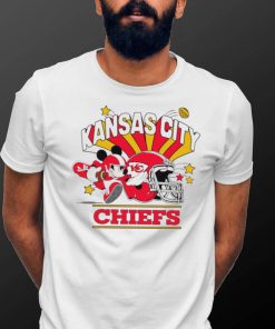 Mickey Mouse player NFL Kansas City Chiefs football helmet logo character funny shirt