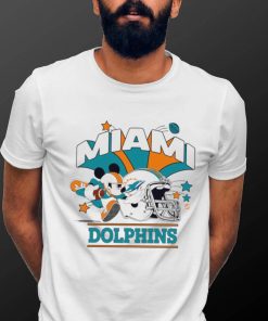 Mickey Mouse player NFL Miami Dolphins football helmet logo character funny shirt