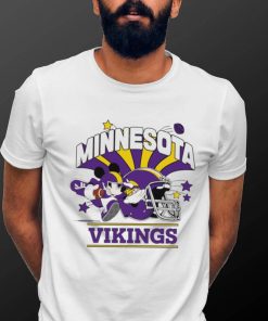 Mickey Mouse player NFL Minnesota Vikings football helmet logo character funny shirt