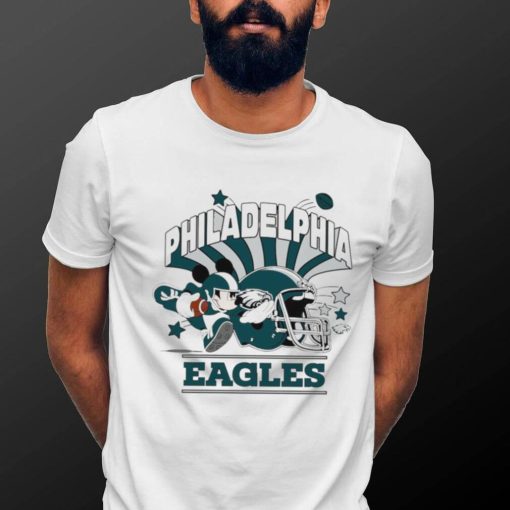 Mickey Mouse player NFL Philadelphia Eagles football helmet logo character funny shirt