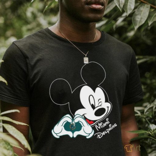 Mickey loves Miami Dolphins shirt