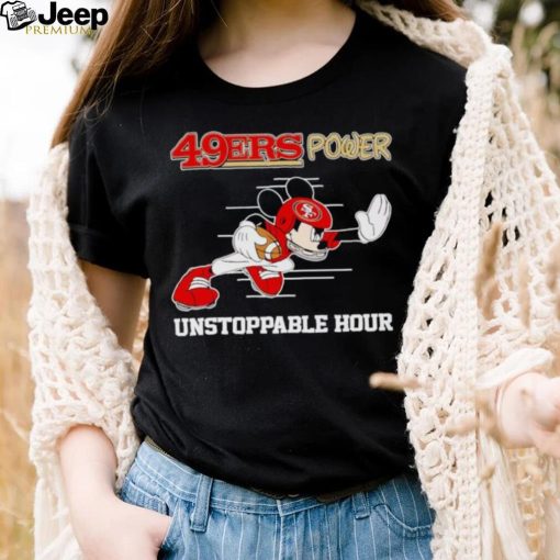 Mickey mouse 49ers power unstoppable hour shirt