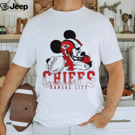 Mickey mouse playing Kansas city Chiefs disney inspired game day Football shirt