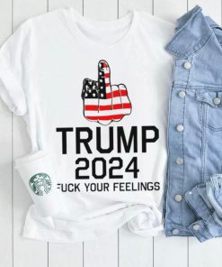 Middle Finger Trump 2024 fuck your feelings American flag shirt