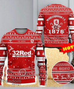 Middlesbrough FC The Boro 3D Ugly Christmas Sweater