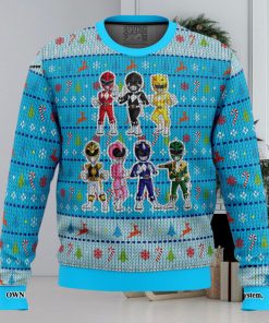 Mighty Morphin Chibis Power Rangers For Christmas Gifts Ugly Xmas Wool Knitted Sweater