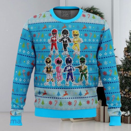 Mighty Morphin Chibis Power Rangers Ugly Christmas Sweater Unique Gift For Men And Women