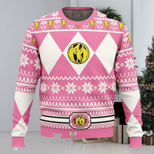 Mighty Morphin Pink Ranger Power Rangers Ugly Christmas Sweater