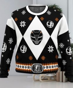 Mighty Morphin Power Rangers Black For Christmas Gifts Ugly Christmas Holiday Sweater