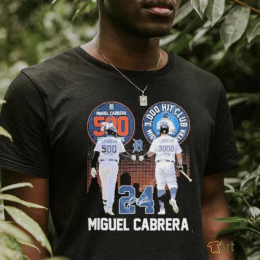 Miguel Cabrera 24 Signatures Detroit Tigers Signature Shirt