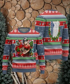 Mikasa Ackerman Attack on Titan Anime Ugly Christmas Sweater Xmas Gift