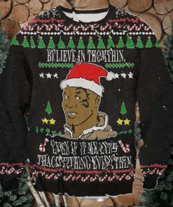 Mike Tyson Believe In Thomthin Ugly Christmas Sweater