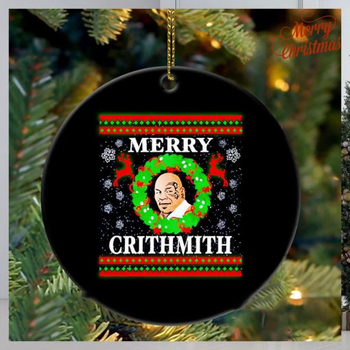 Mike Tyson Merry Crithmith Christmas ornament